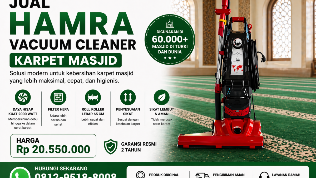Hamra Vacuum Cleaner Karpet Masjid alifana