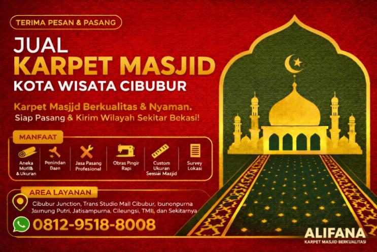 Jual Karpet Masjid di Kota Wisata Cibubur alifana