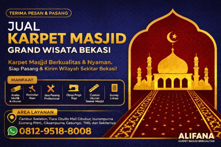 Jual karpet masjid Grand Wisata bekasi alifana