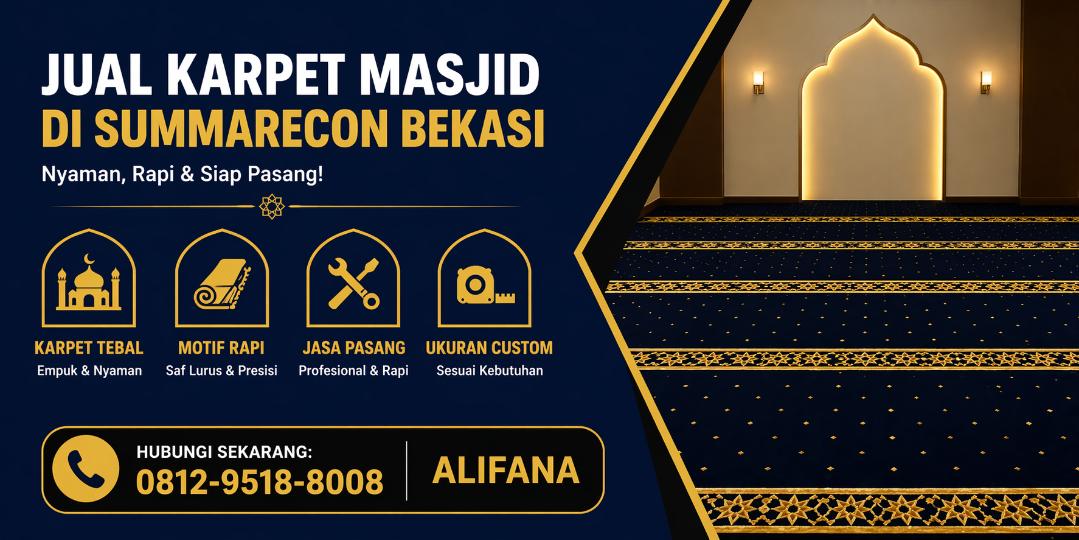 Jual karpet masjid di Summarecon Bekasi alifana