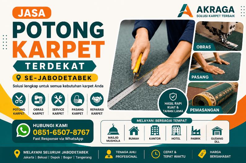 jasa potong karpet terdekat sejabodetabek alifana