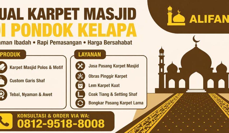 jual karpet masjid di pondok kelapa alifana