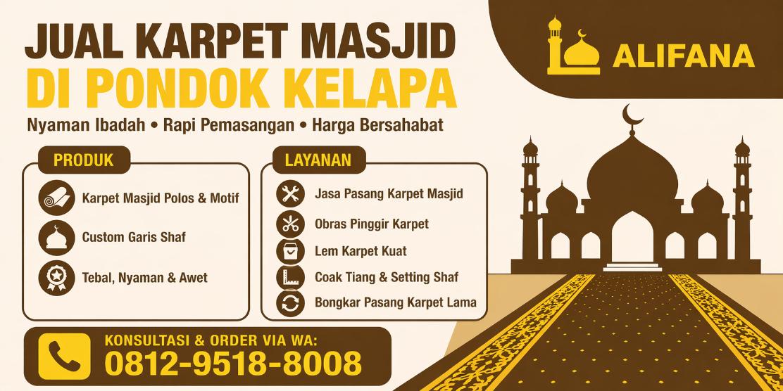 jual karpet masjid di pondok kelapa alifana