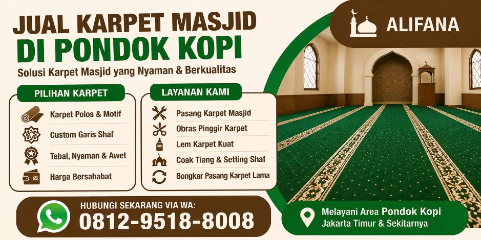 jual karpet masjid di pondok kopi alifana