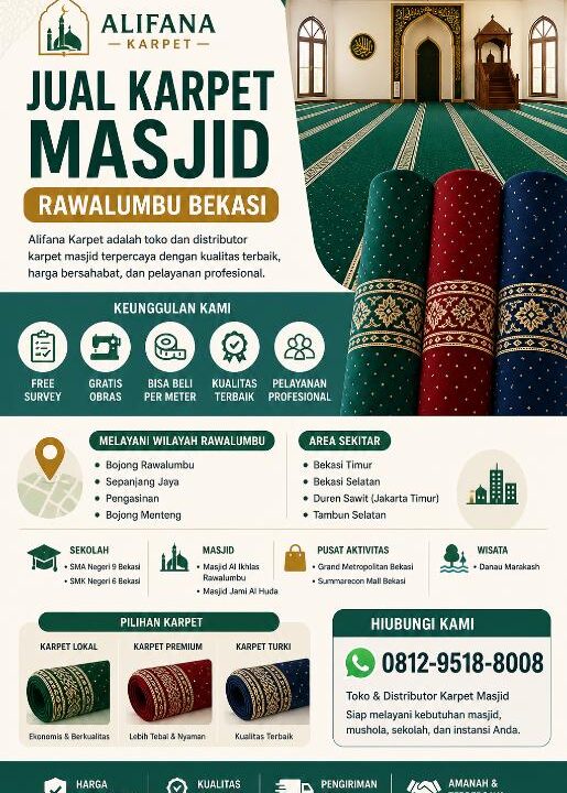 Jual Karpet Masjid Rawalumbu Bekasi alifana