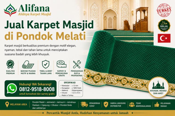 Jual Karpet Masjid di Pondok Melati alifana