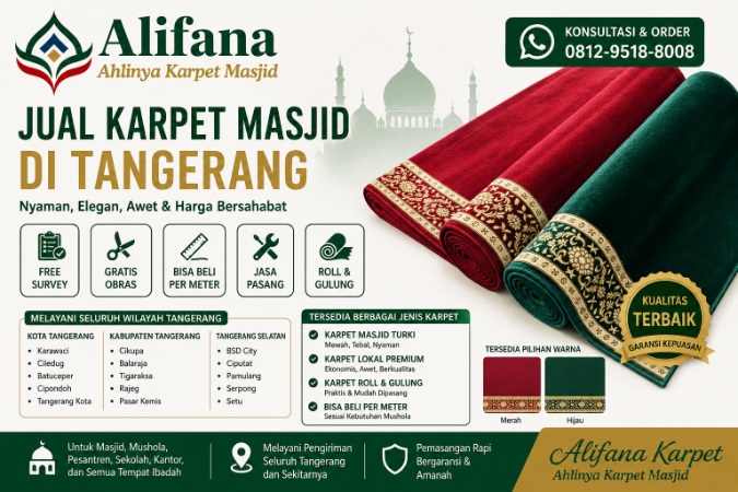 Jual Karpet Masjid di Tangerang alifana